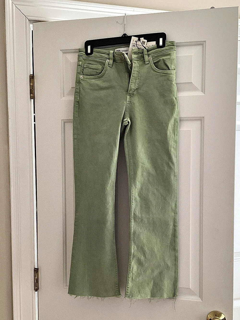 Women's Green Straight Leg Jeans